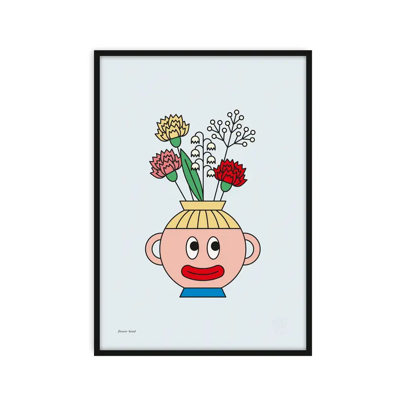 #0308 flower head a3