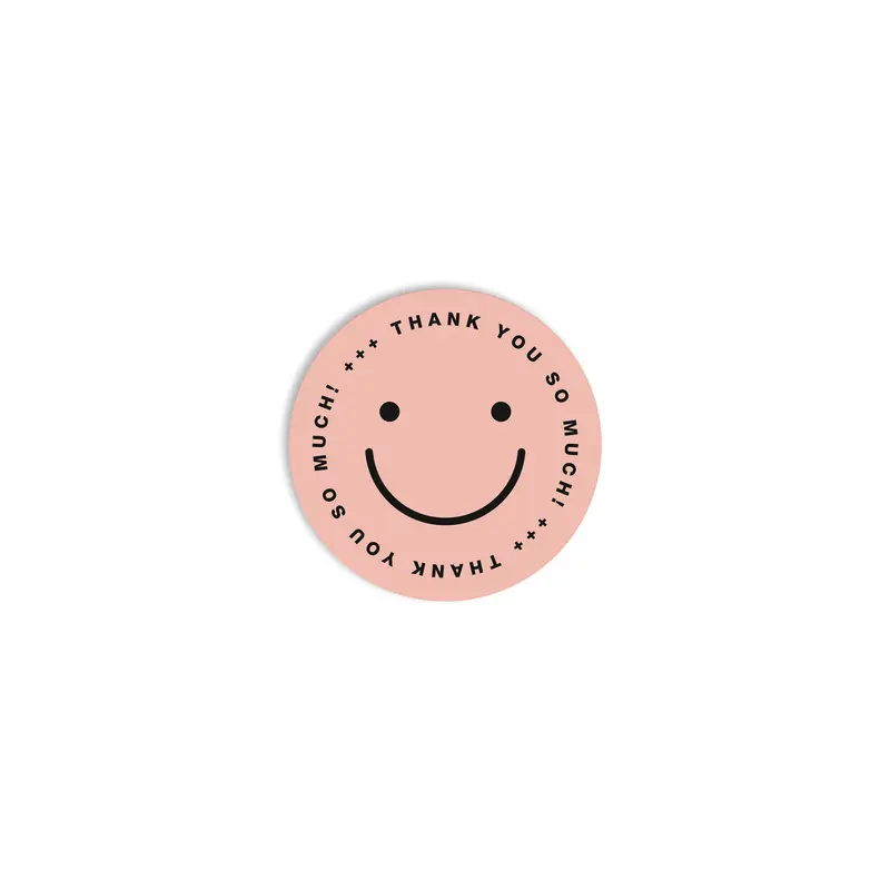 #0383 sticker smiley light pink