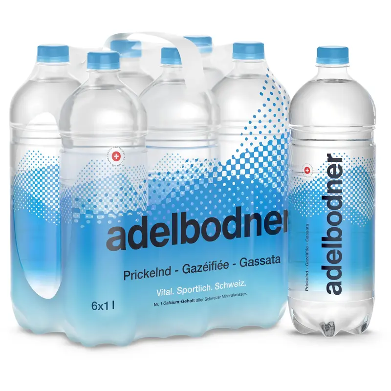 ADELBODNER mit Kohlensäure 100054 100 cl, 6 Stk.