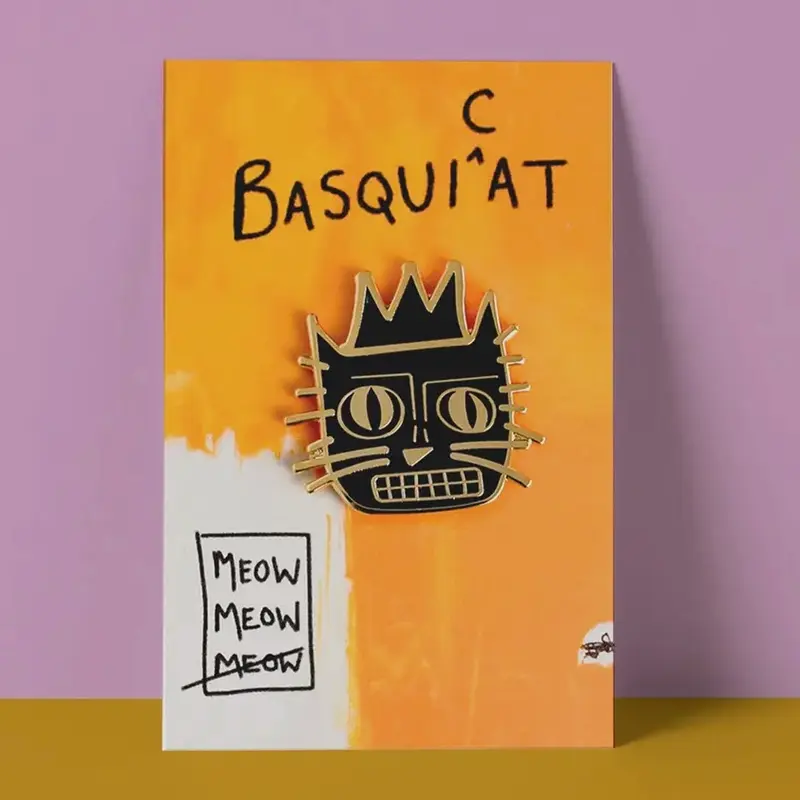 Basquicat Katzen Pin