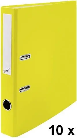 BÜROLINE Ordner 4cm 670091 gelb, 10 Stück A4