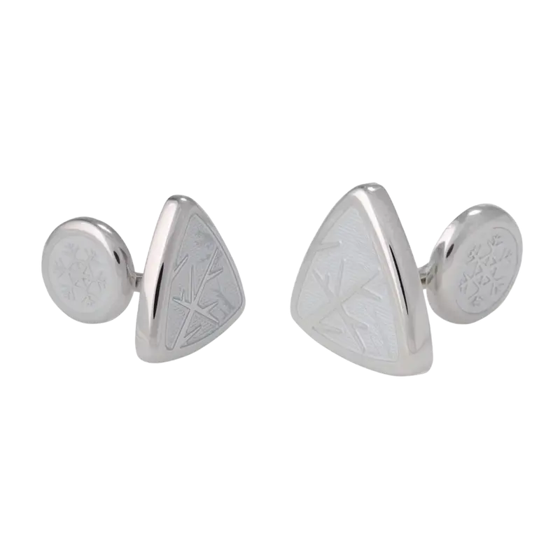 David Oscarson – Winter Cufflink - White