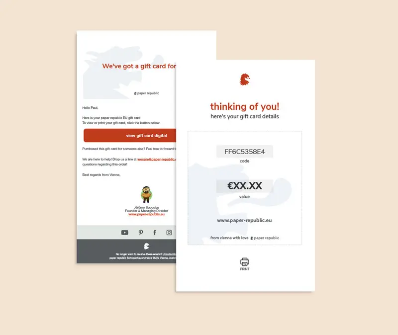 digital gift card