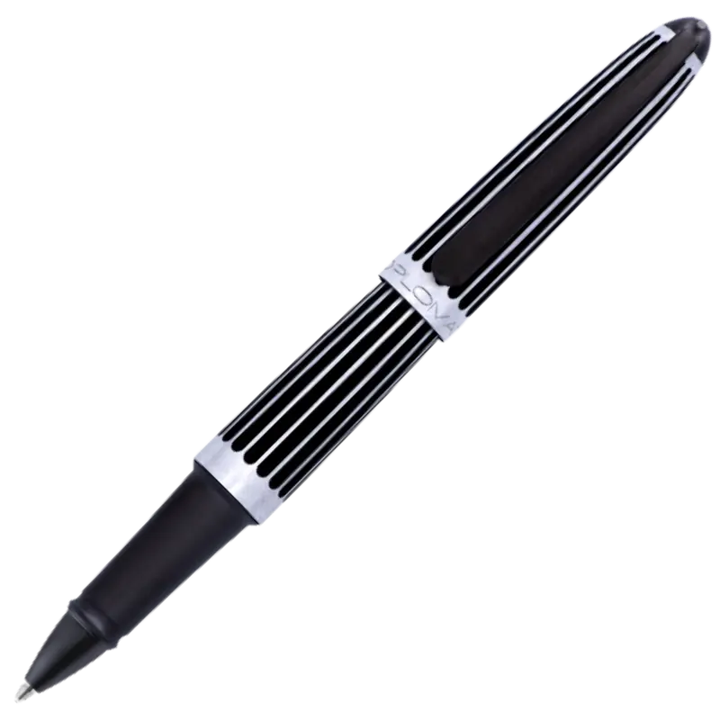 Diplomat Aero Stripes Black Rollerball