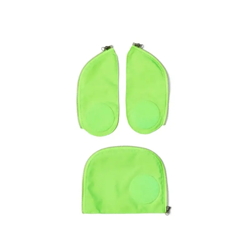 ergobag Fluo-Zip Set, Sicherheitsset, Grün, 3-teilig