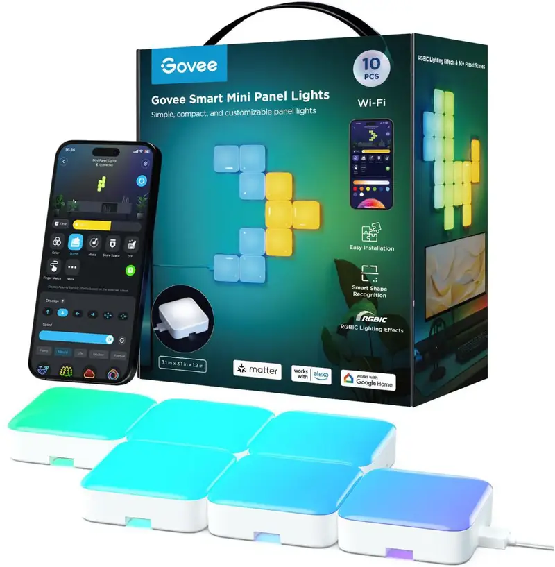 GOVEE Smart Mini Panel 6 Stück A6069003 weiss