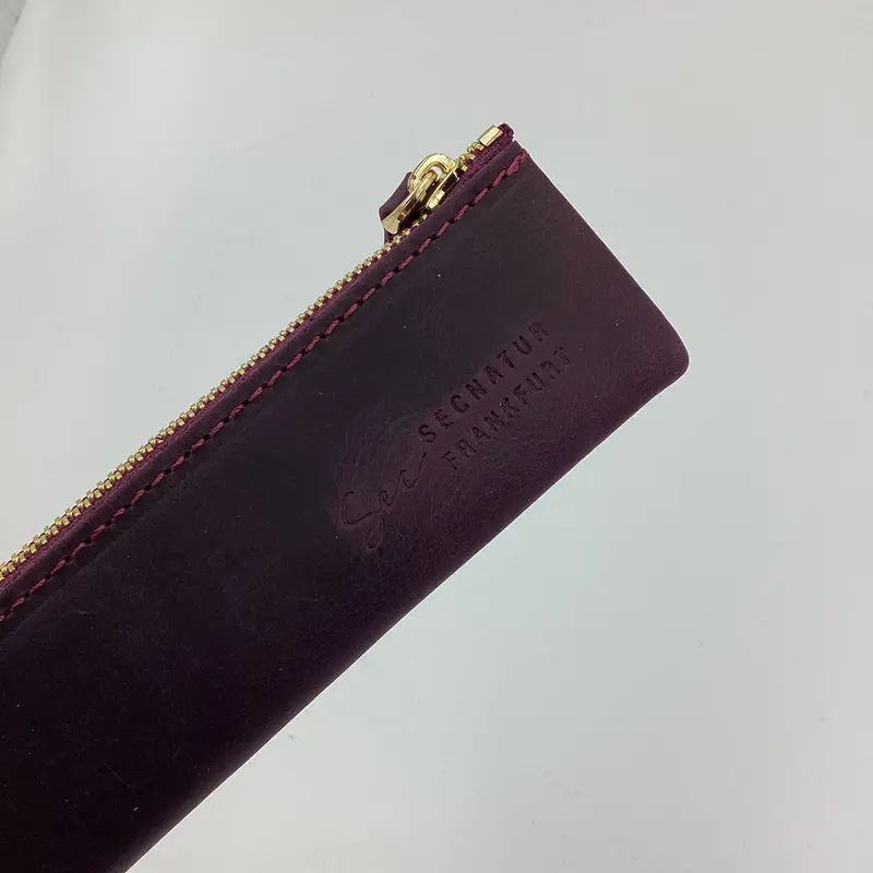 Ledermäppchen Secnaur small, aubergine