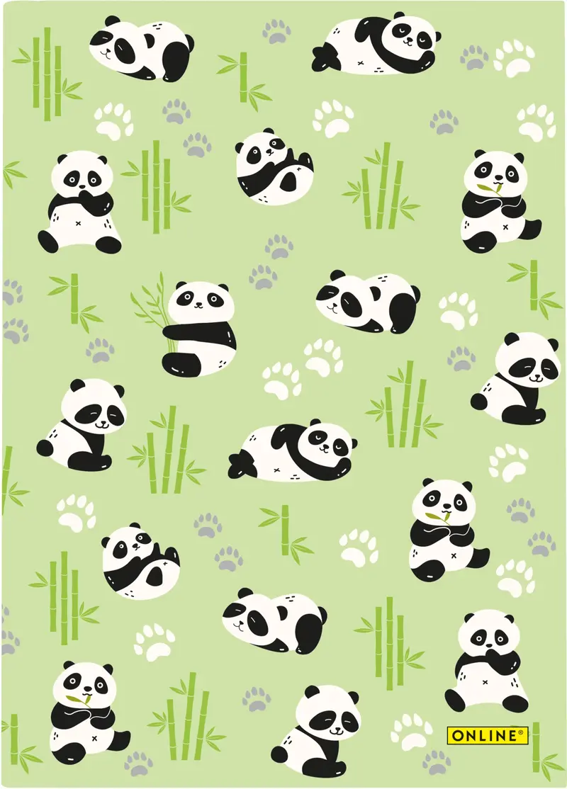 ONLINE Kladde Panda A5 10166/6 80g, 96 Blatt, dotted