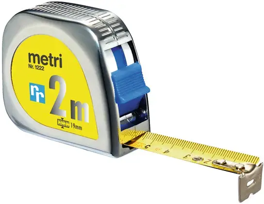 RIEFFEL SWITZERLAND Rollmeter 2m A10104 chrom