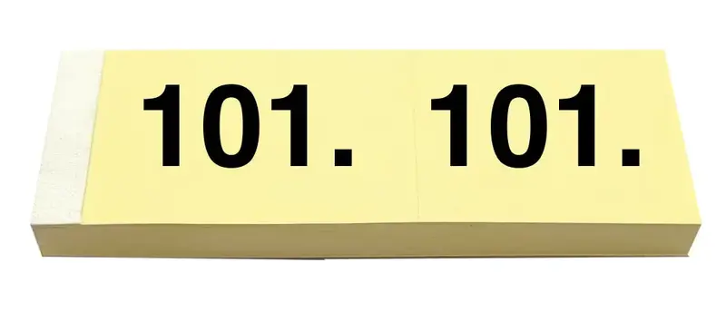 SIMPLEX Garderobenblock 101-200 13078 gelb 100 Blatt