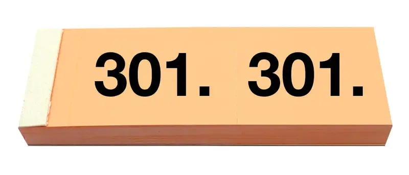 SIMPLEX Garderobenblock 301-400 13094 orange 100 Blatt