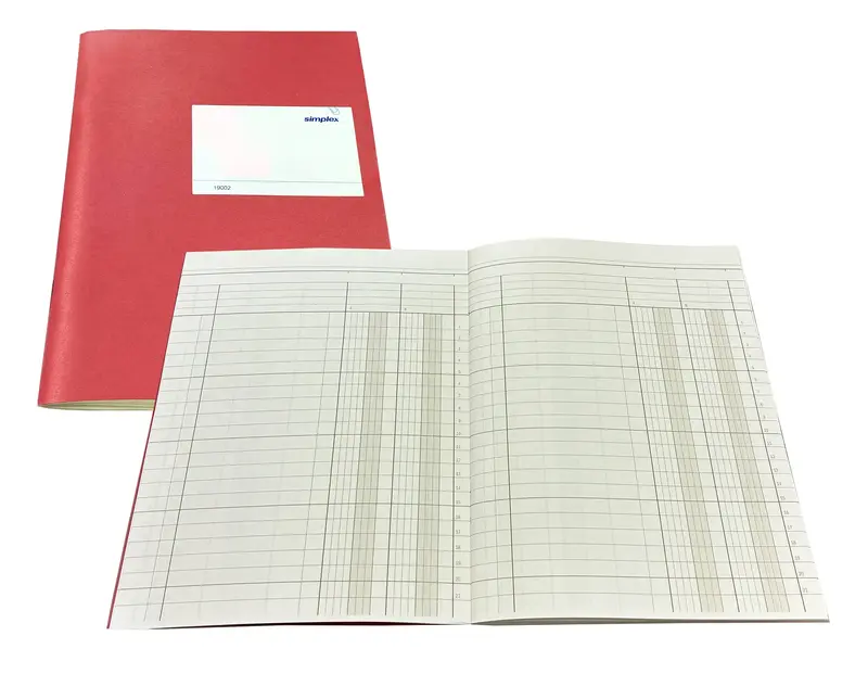 SIMPLEX Statistikheft A5 19002 rot 40 Blatt