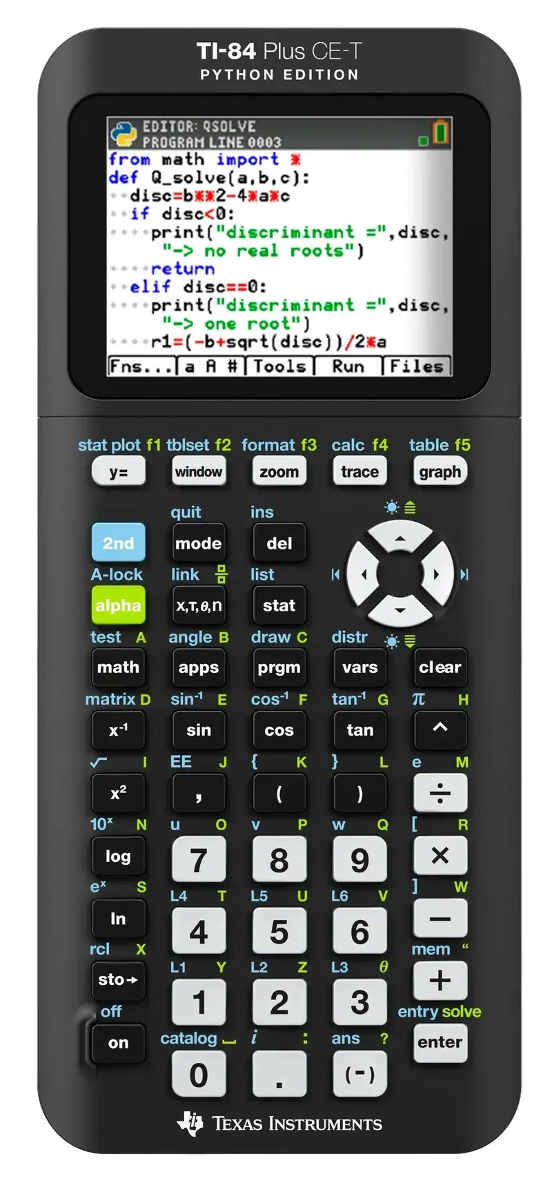 TEXAS INSTRUMENTS Grafikrechner DE/FR/EN TI-84 Plus CE-T PE Python Edition